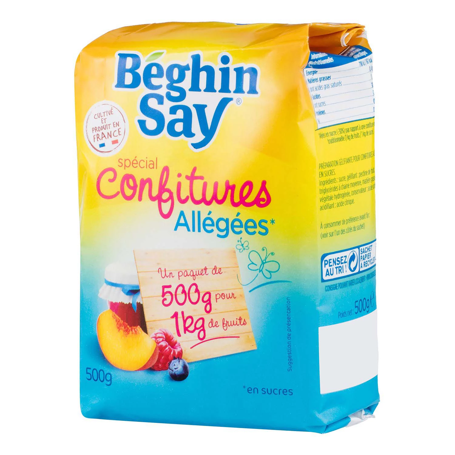 Sucre spécial confitures allégées Sachet 500g - BEGHIN SAY