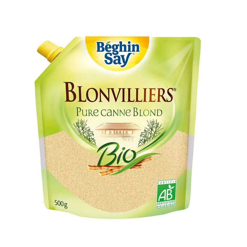 Blonvilliers pure canne blond Bio 500g - BEGHIN SAY