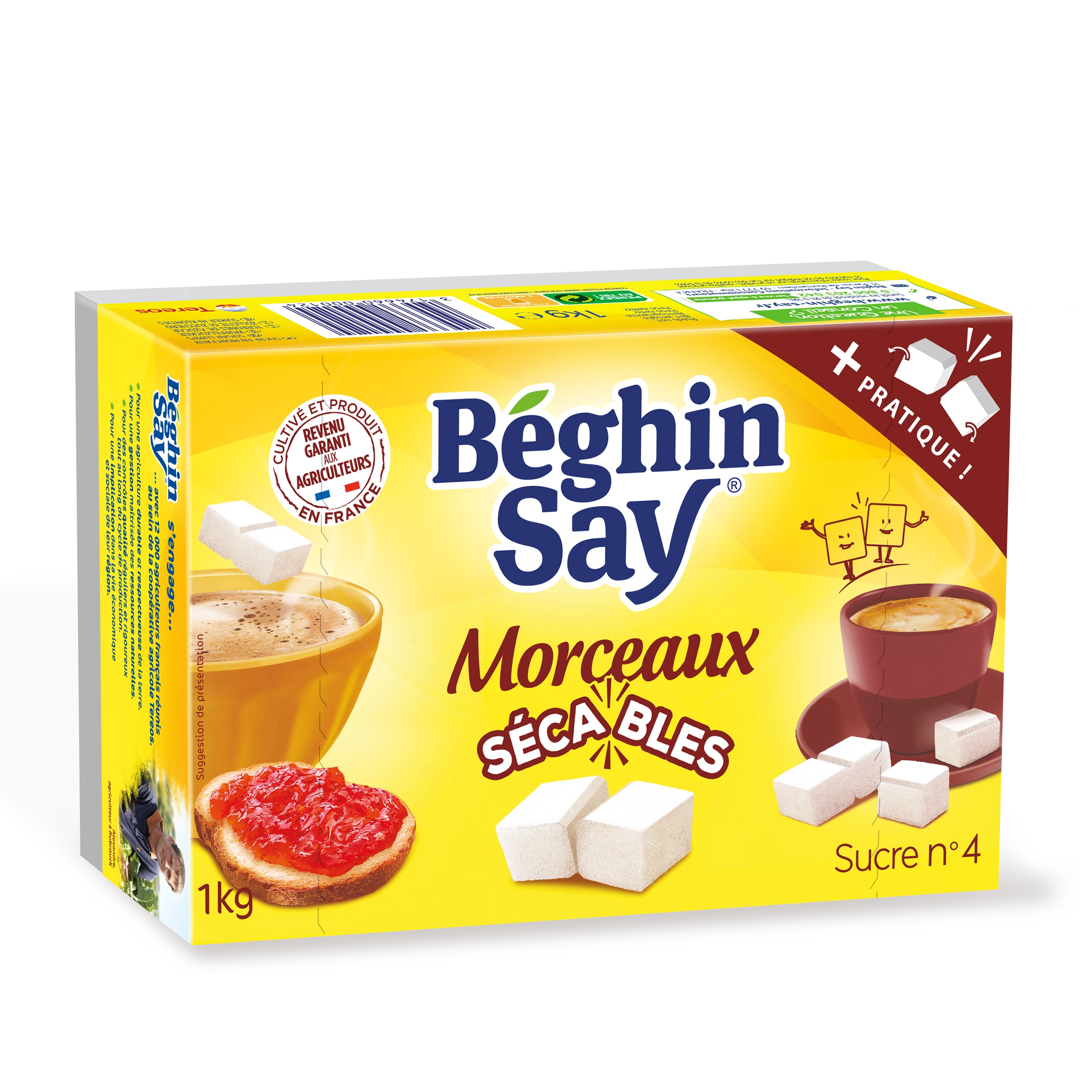 Sucres Morceaux Sécables 1kg - BEGHIN SAY