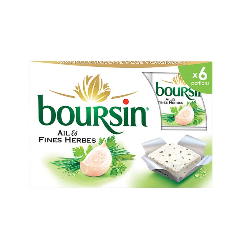 Fromage Ail & Fines Herbes 6 phần 96g - BOURSIN