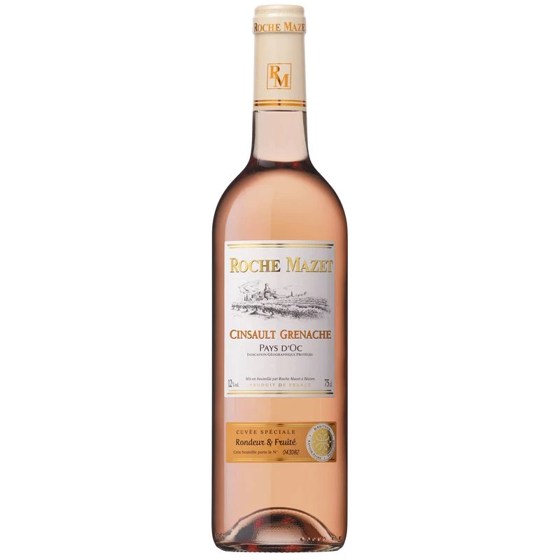 ロゼワイン サンソー グルナッシュ IGP ペイドック、75cl - ROCHE MAZET