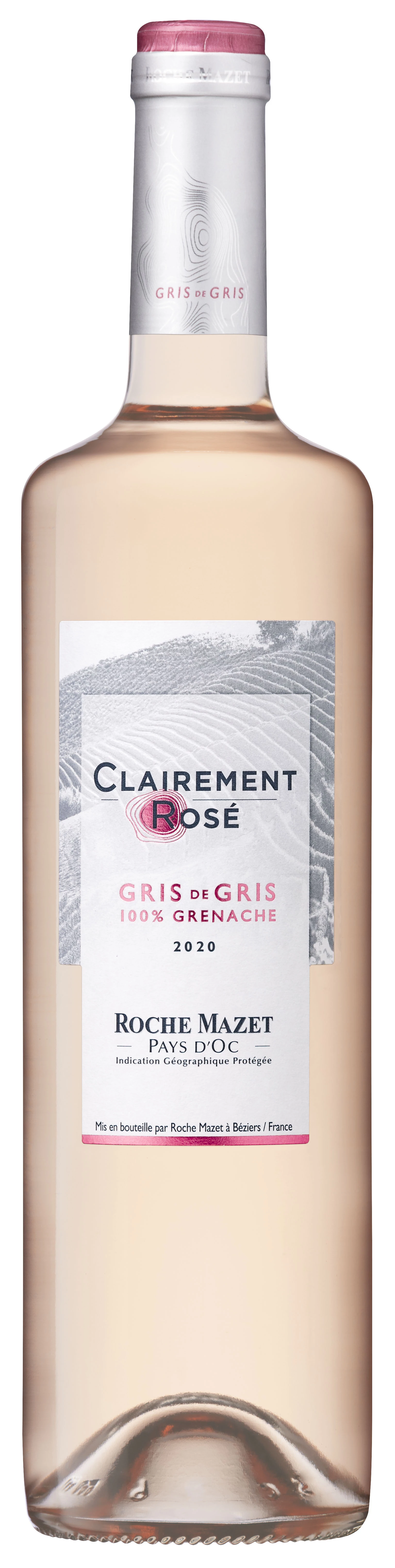 Vin Rosé Gris de Gris Clairement Rosé 100% Grenache 2020 12,5% 75cl - ROCHE MAZET