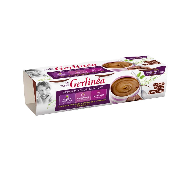 Crema sabor chocolate 3x210g - GERLINEA