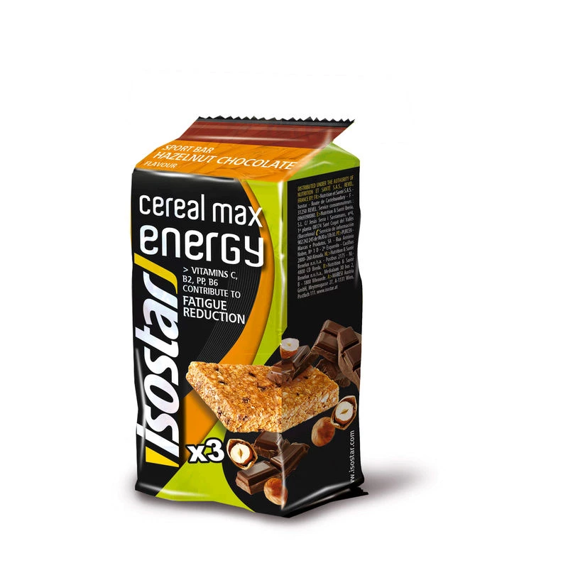 Barrette di cereali al cioccolato Max Nuts 165g - Isostar