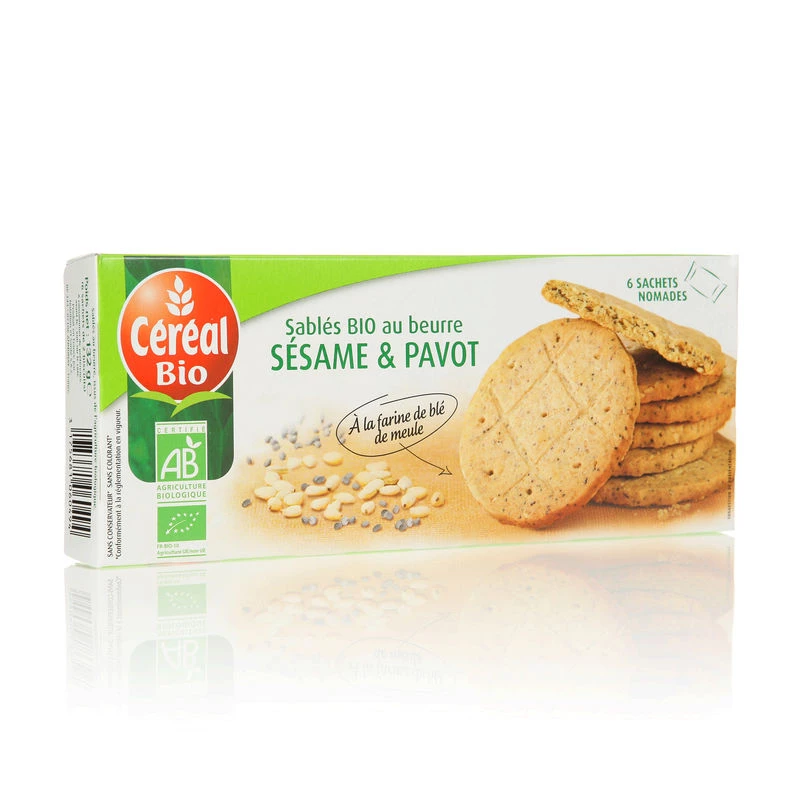 Sablés sésame et pavot Bio 132g - CEREAL Bio