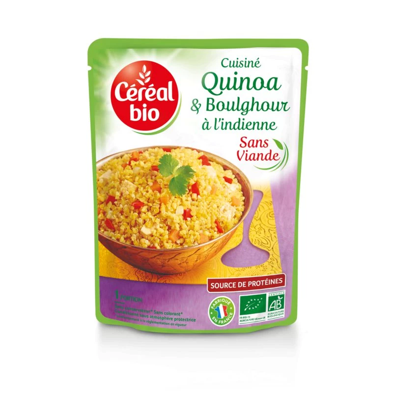 Quinoa e Bulgur Indiano Orgânico 220g - CEREAL Bio
