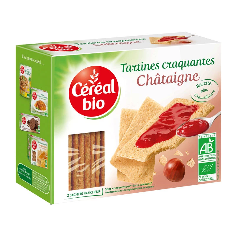 Torrada de castanha orgânica 145g - CEREAL Bio