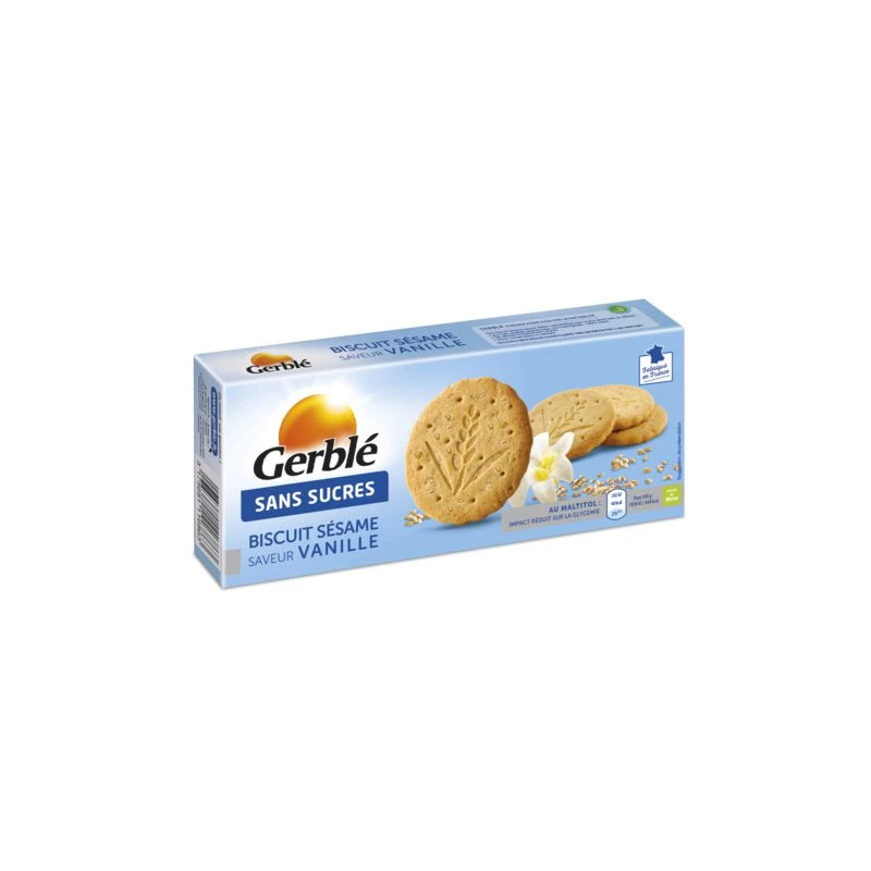 Sesame Vanilla Cookie Without Sugar 132g - GERBLÉ
