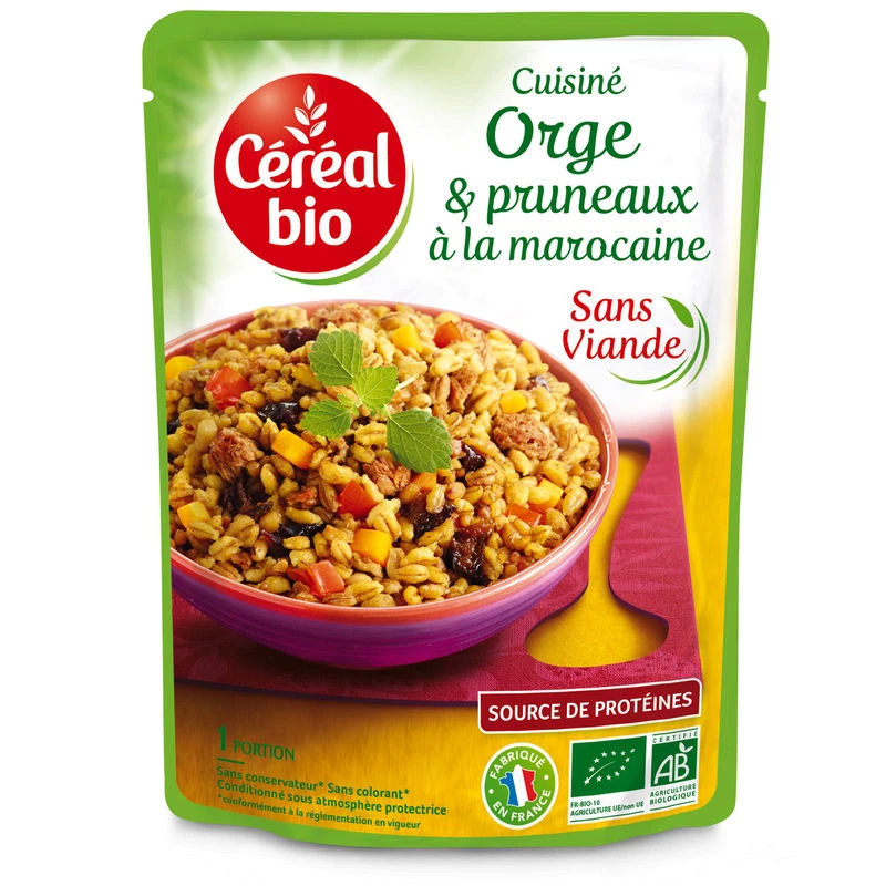 Orge et pruneaux à la marocaine Bio 220g - CEREAL Bio