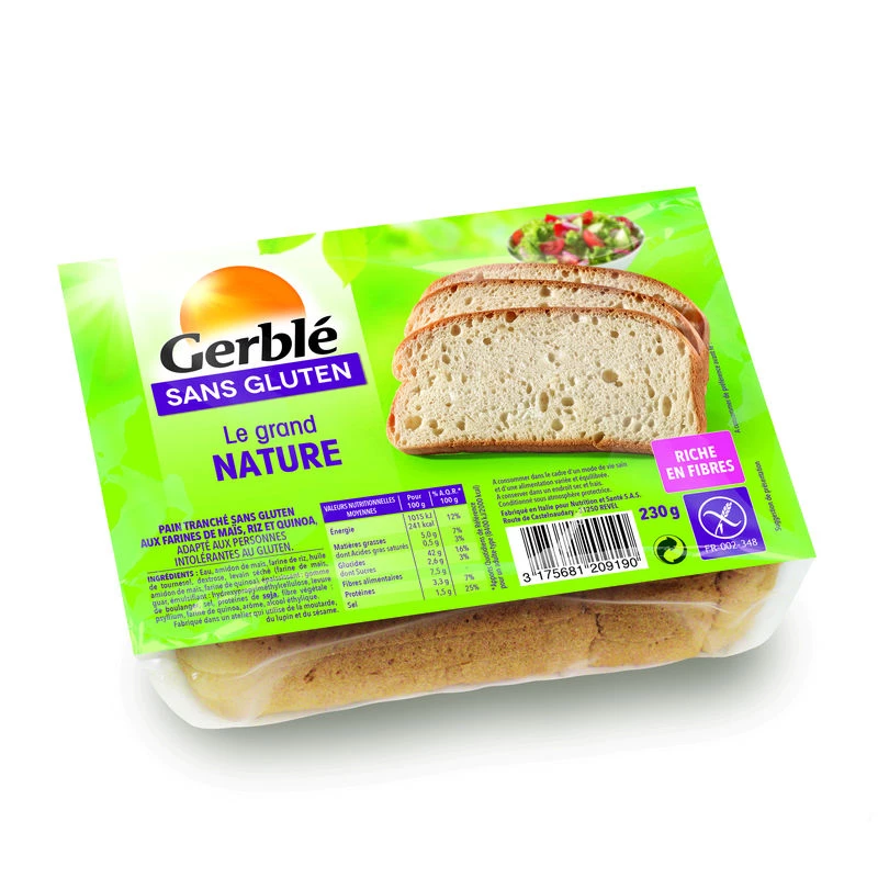 Pain nature sans gluten  230g - GERBLE