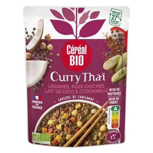 Curry di lenticchie al cocco biologico tailandese 240g - Cereal Bio