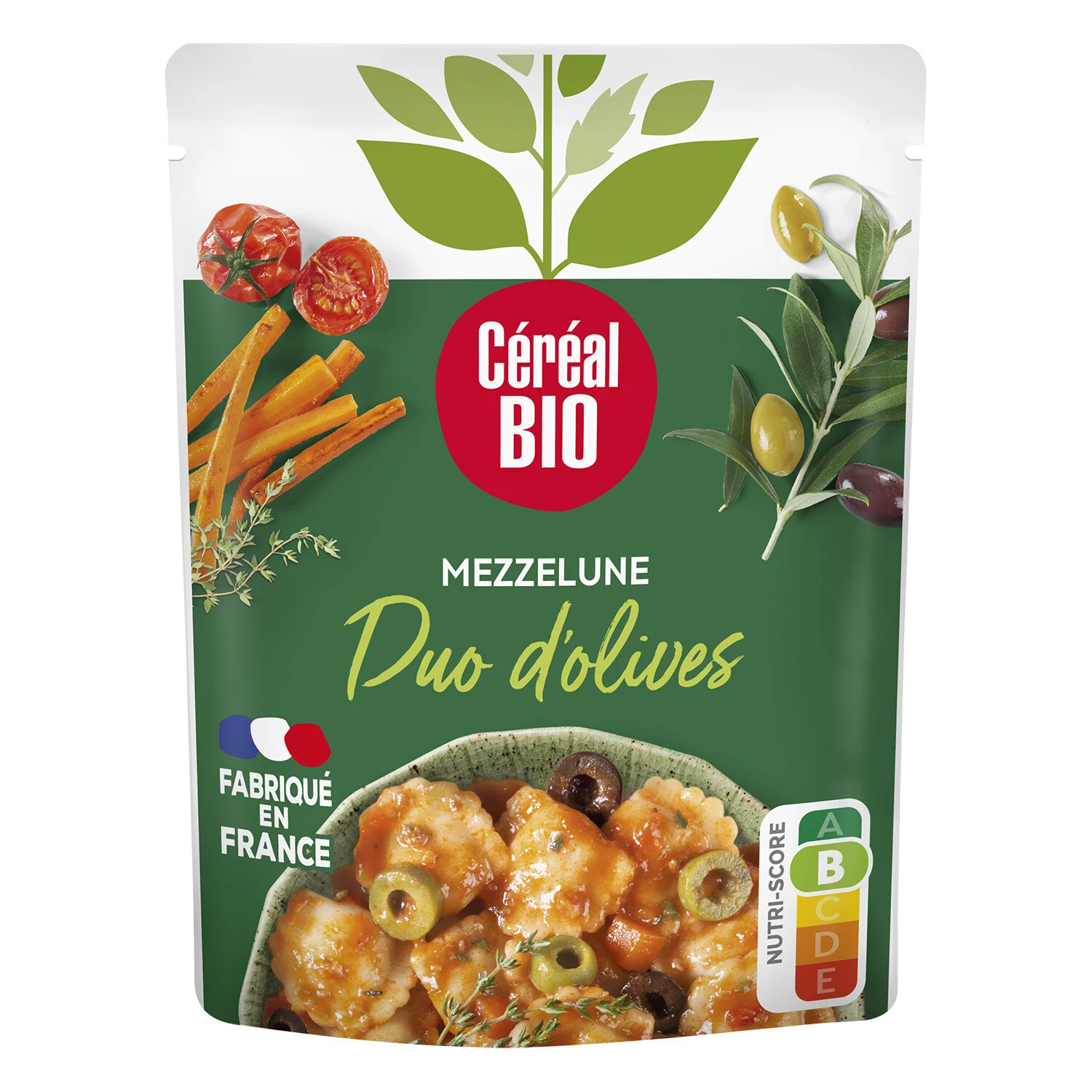 Plat Cuisiné Mezzelune Duo D'olives Bio 280g - Cereal Bio