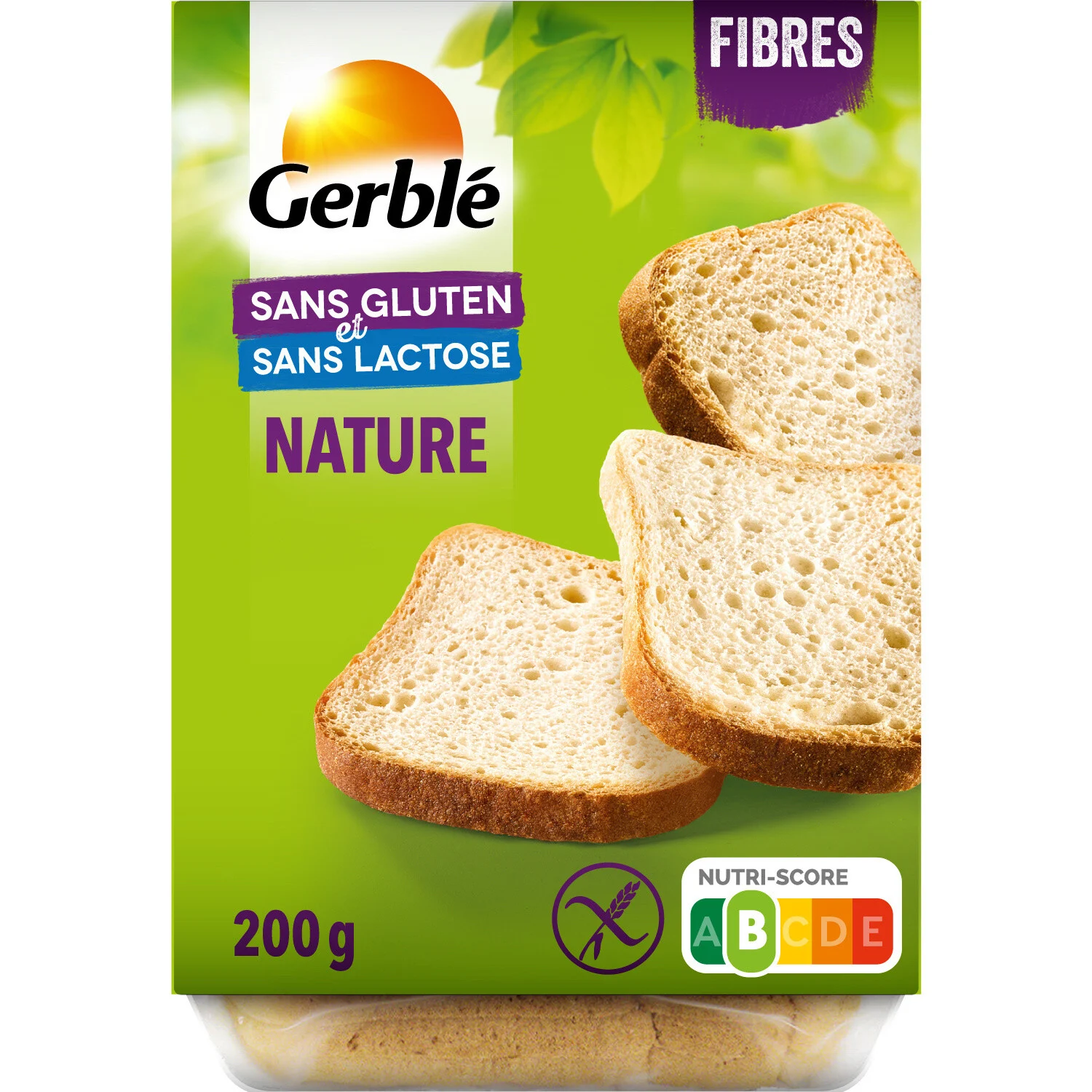 Pain Demi Nature Sans Gluten Sans Lactose 200g - Gerble