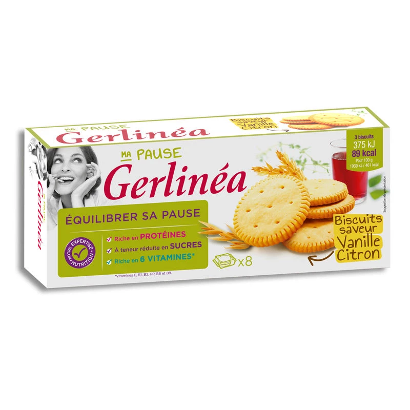 Keks mit Zitronen-/Vanillegeschmack, 156 g - GERLINEA