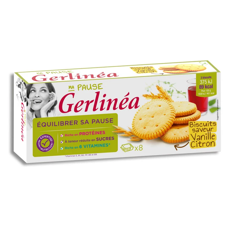 Lemon/vanilla flavored biscuit 156g - GERLINEA