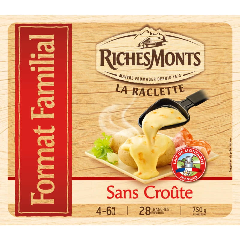 Raclette Nat.ss Croute 750g Ri
