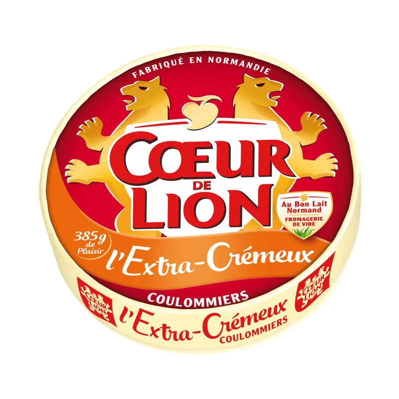 Coulommiers kaas de extra-hoekters 385G - COEUR DE LION