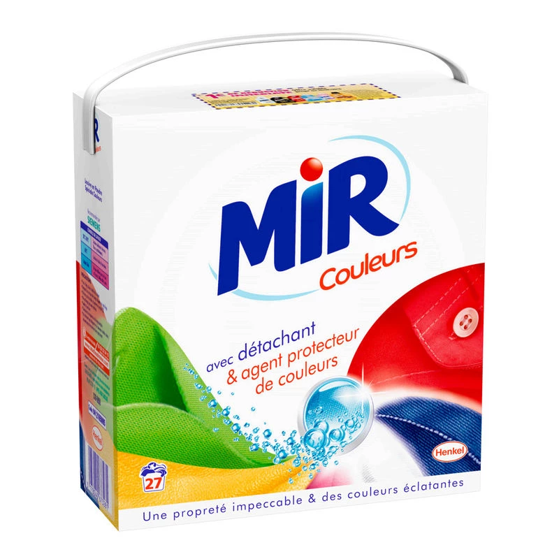 Lessive en poudre couleurs 27 lavages - MIR