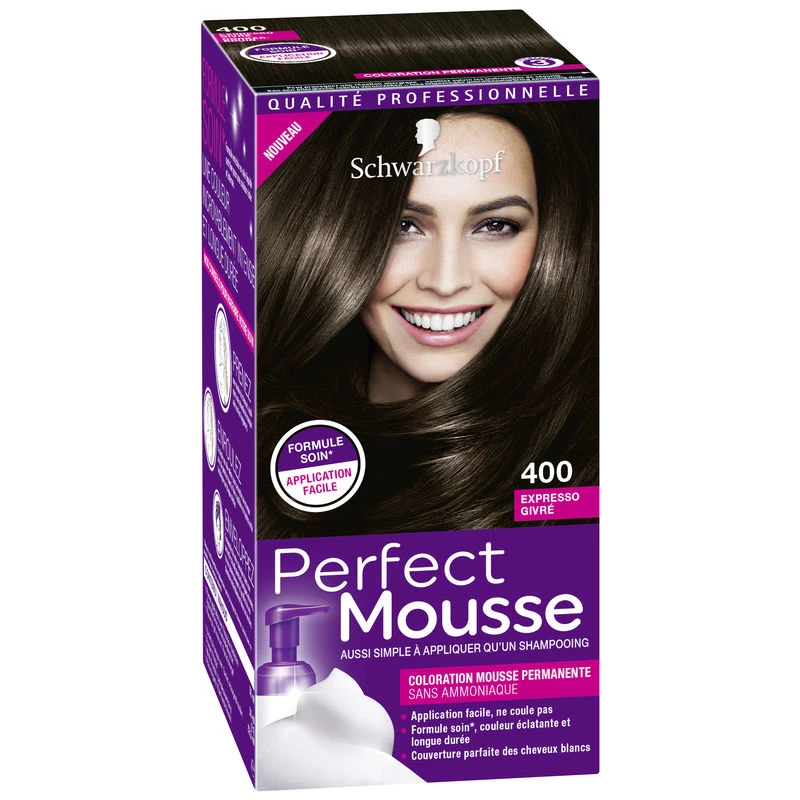 Perfect Mousse Colorante Expresso Frosted 400 92ml - SCHWARZKOPF