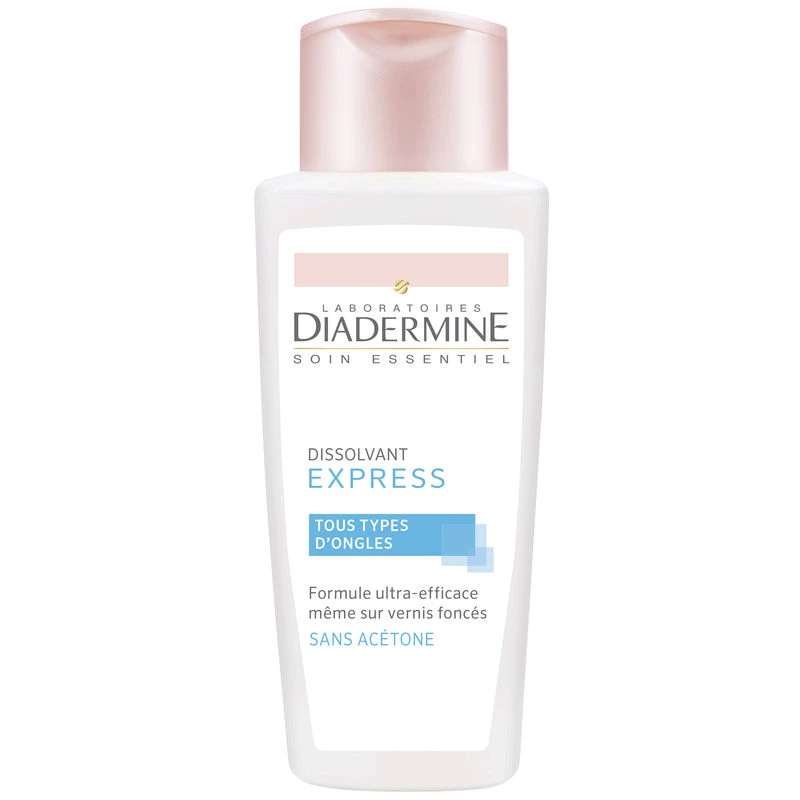 Dissolvant express tous types d'ongles 125ml - DIADERMINE