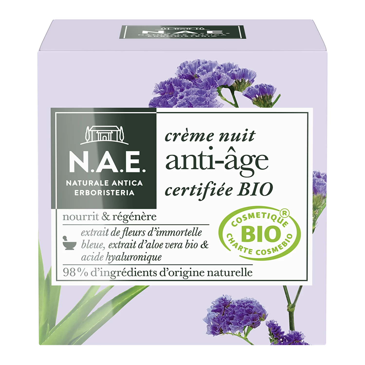 Creme Antiidade Nuit Bio, 50ml - N.A.E