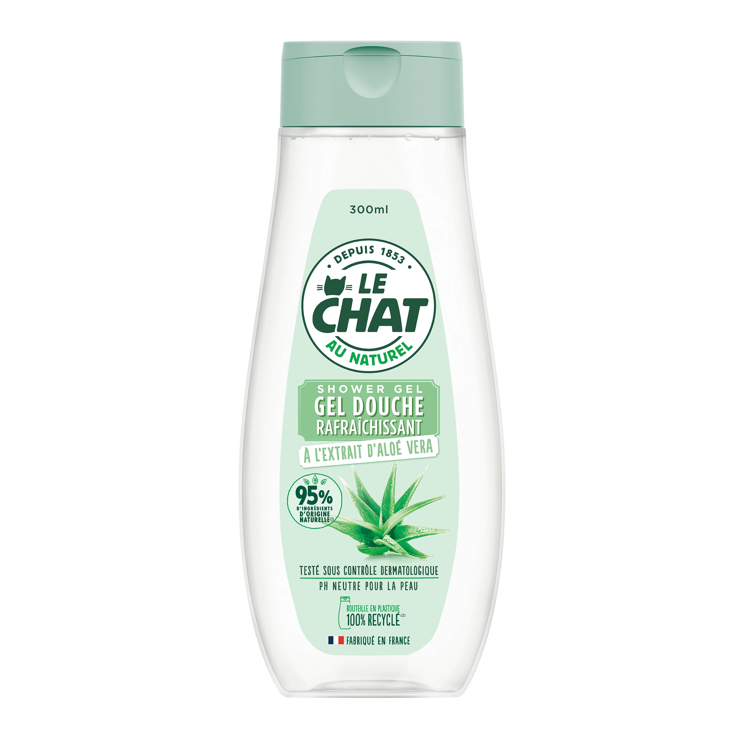 Gel de ducha refrescante con extracto de aloe vera 300ml - LE CHAT