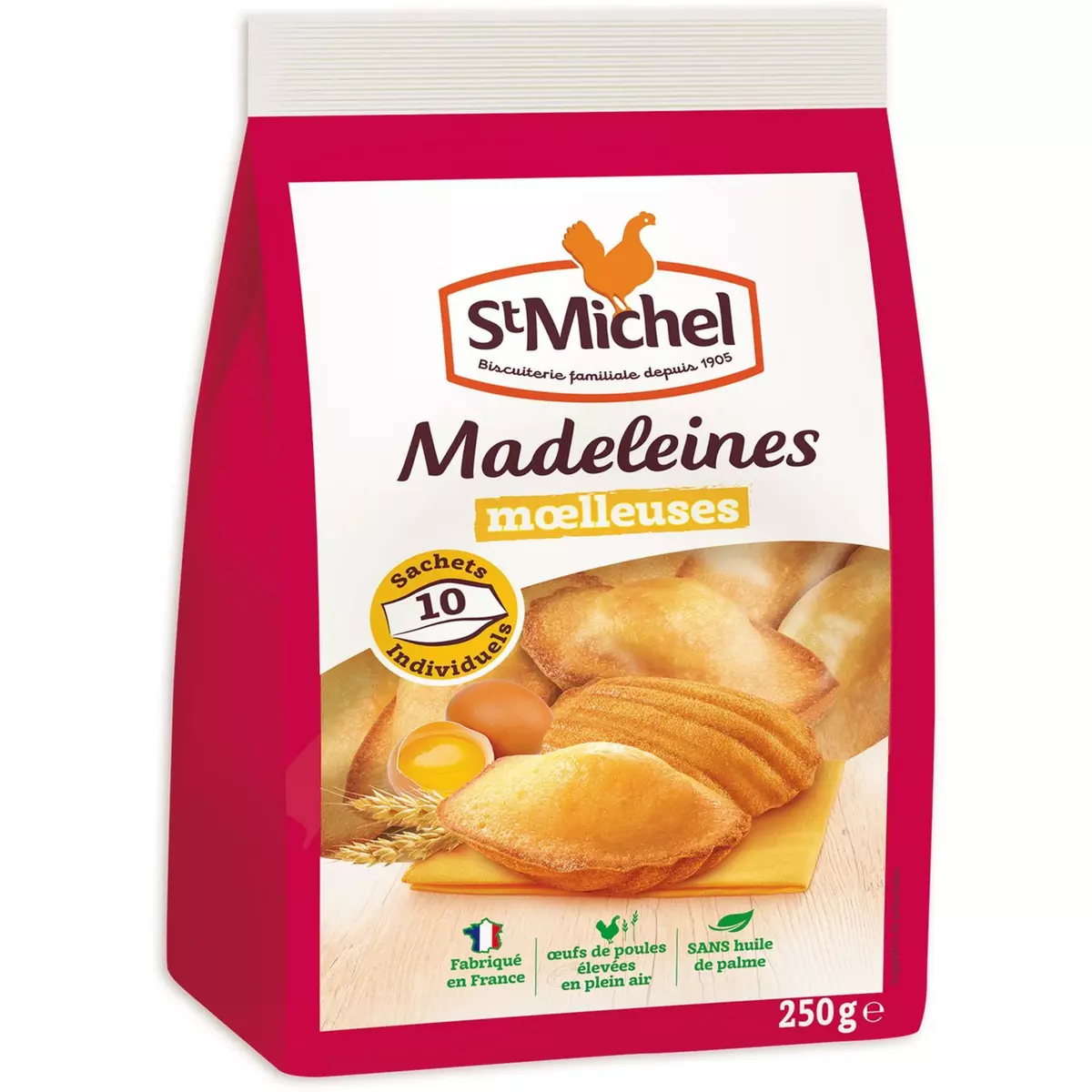 Soft Madeleines Natures Without Palm Oil X10 - 250g -st Michel