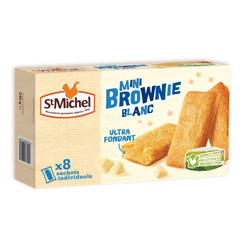 Mini Brownie Blanco 240g - ST MICHEL