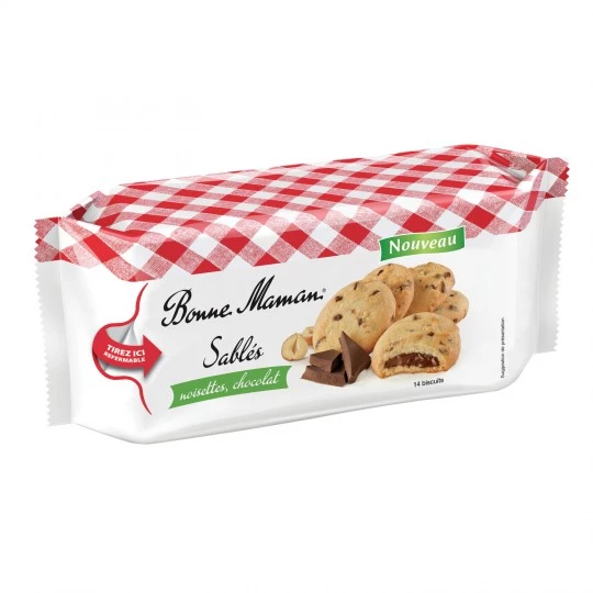 Biscuits Sablés Noisettes Chocolat 150g - BONNE MAMAN