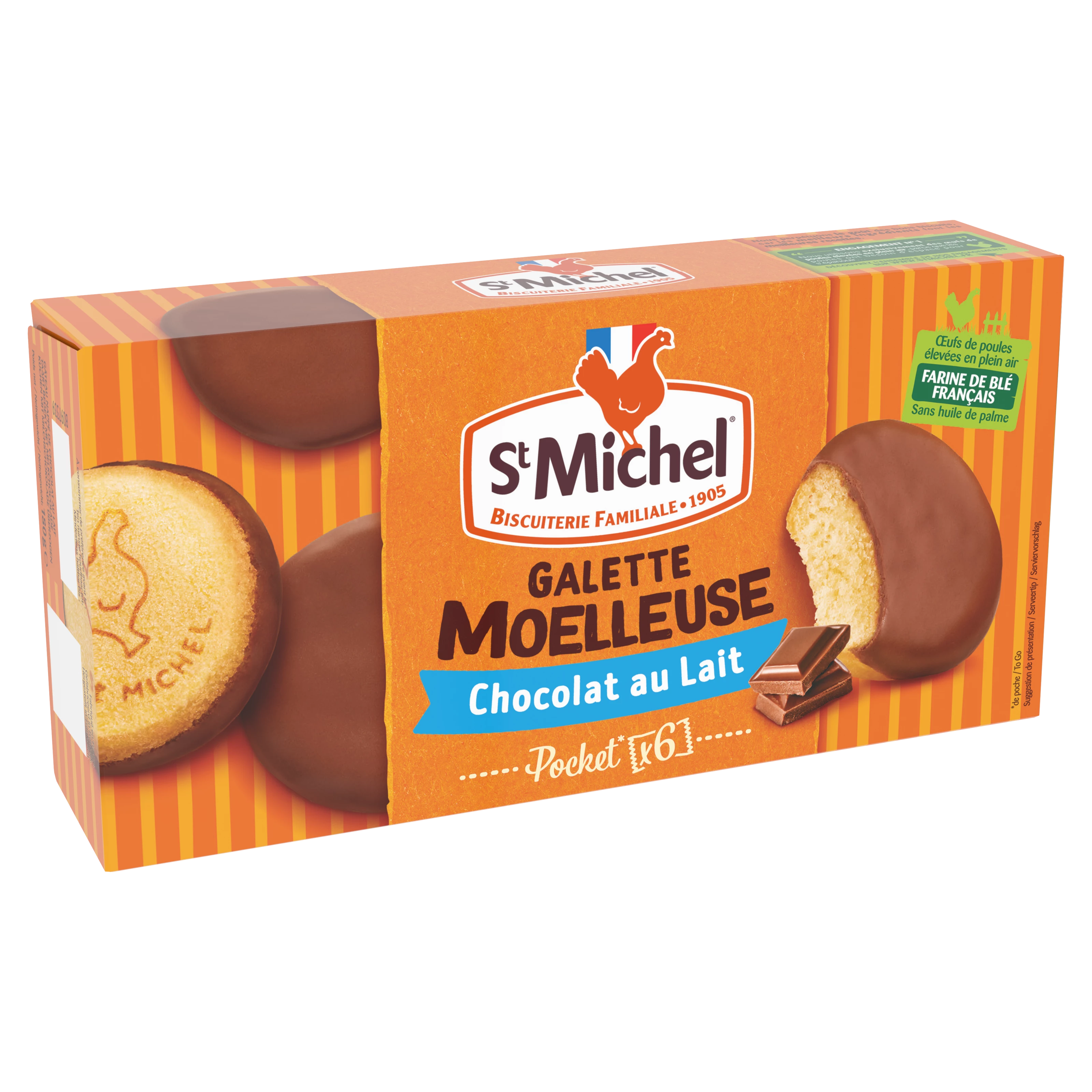 Galettes Moelleuses Chocolat au Lait, 180g - ST MICHEL