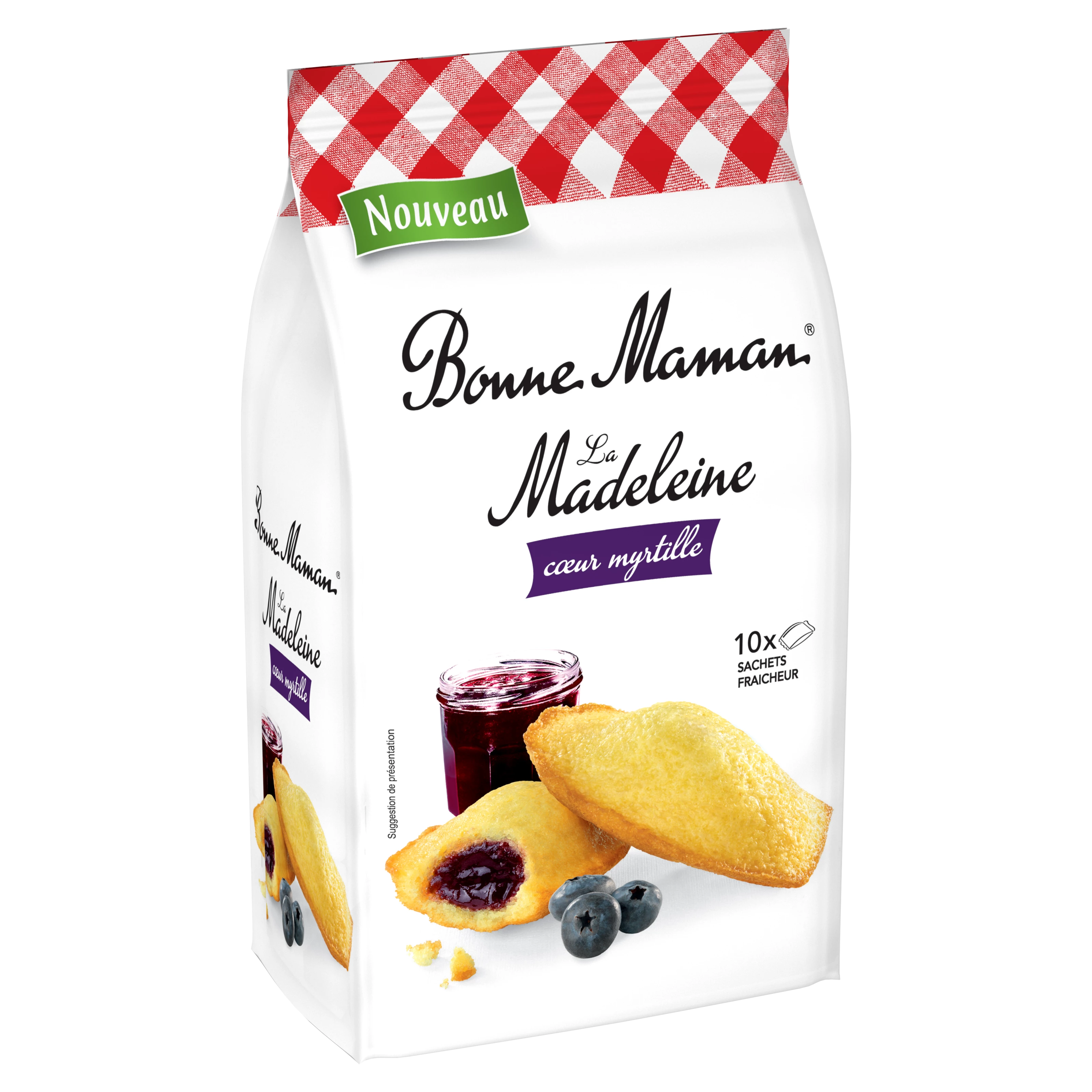 Madeleine Heart Blaubeere 300g - BONNE MAMAN