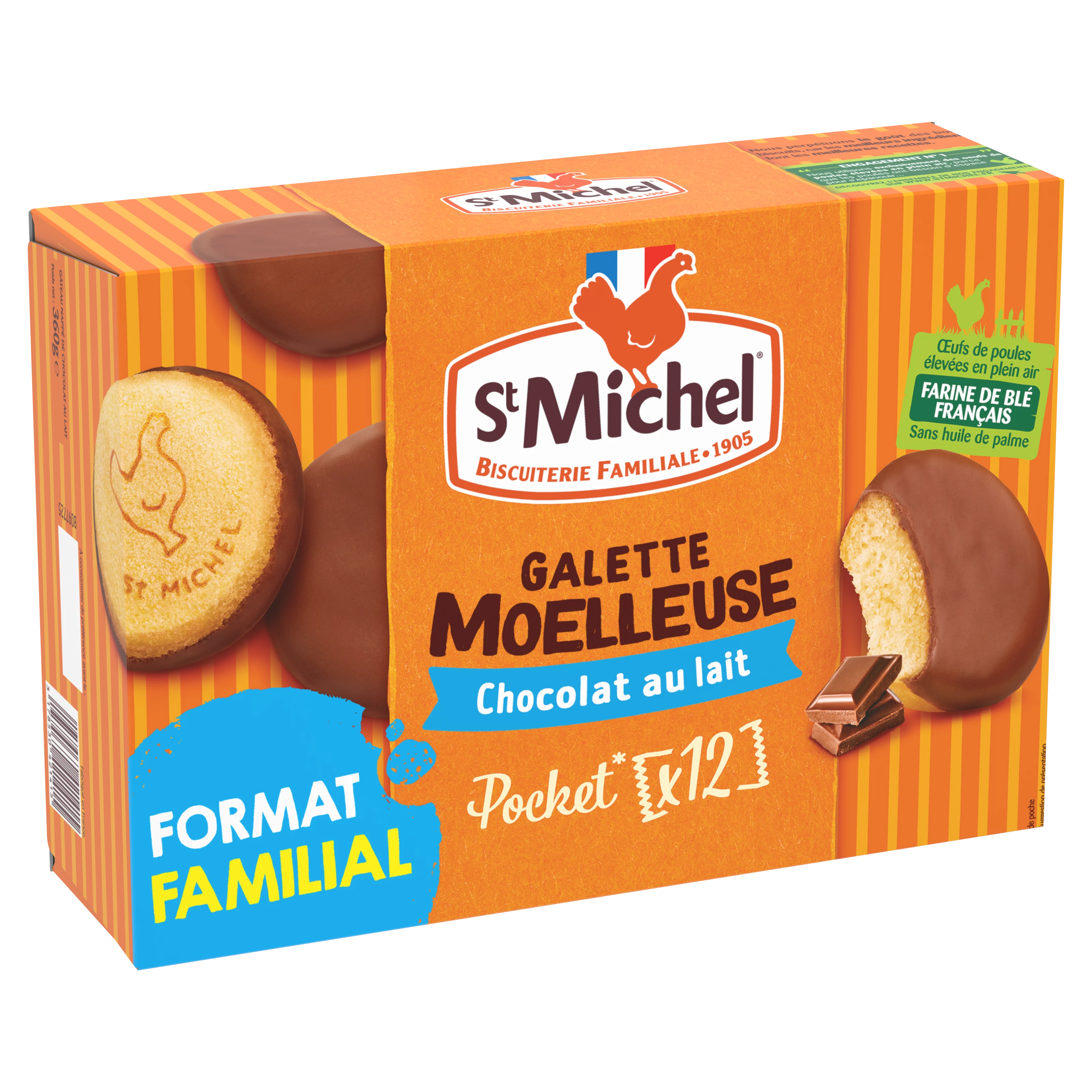Tortitas Suaves de Chocolate con Leche 360g - ST MICHEL