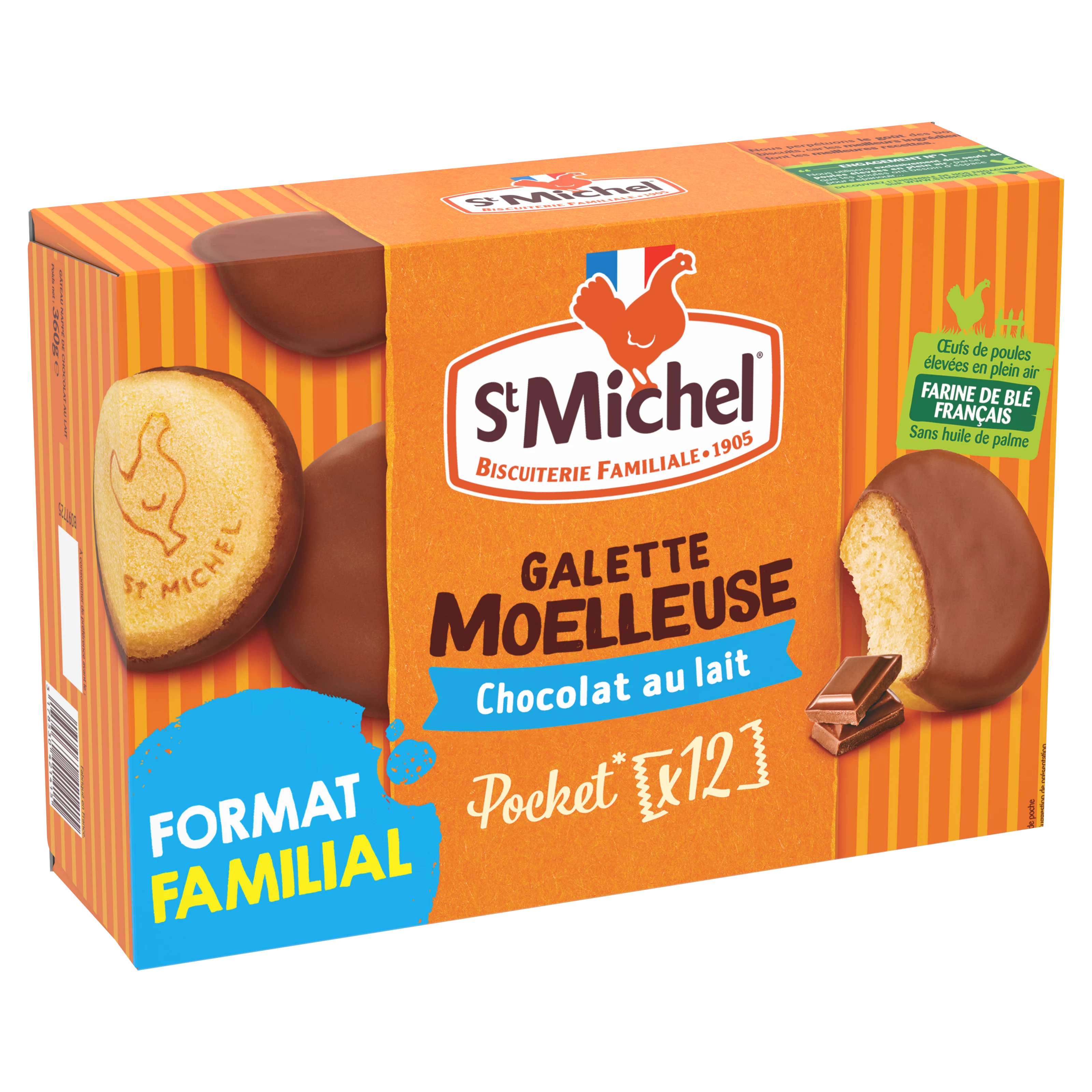 Zachte melkchocoladetaarten 360g - ST MICHEL