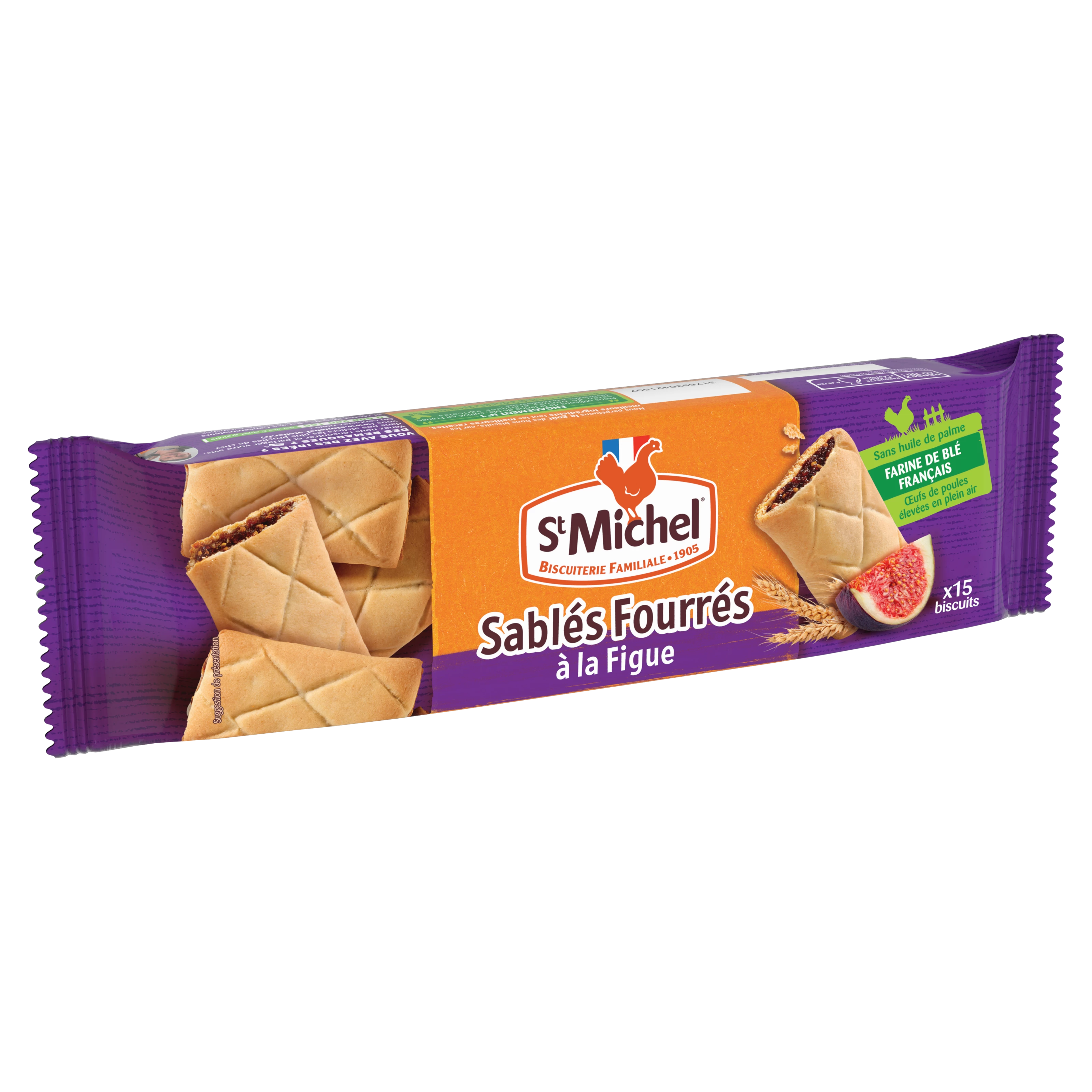 Met Vijgen Gevulde Shortbread 165g - ST MICHEL