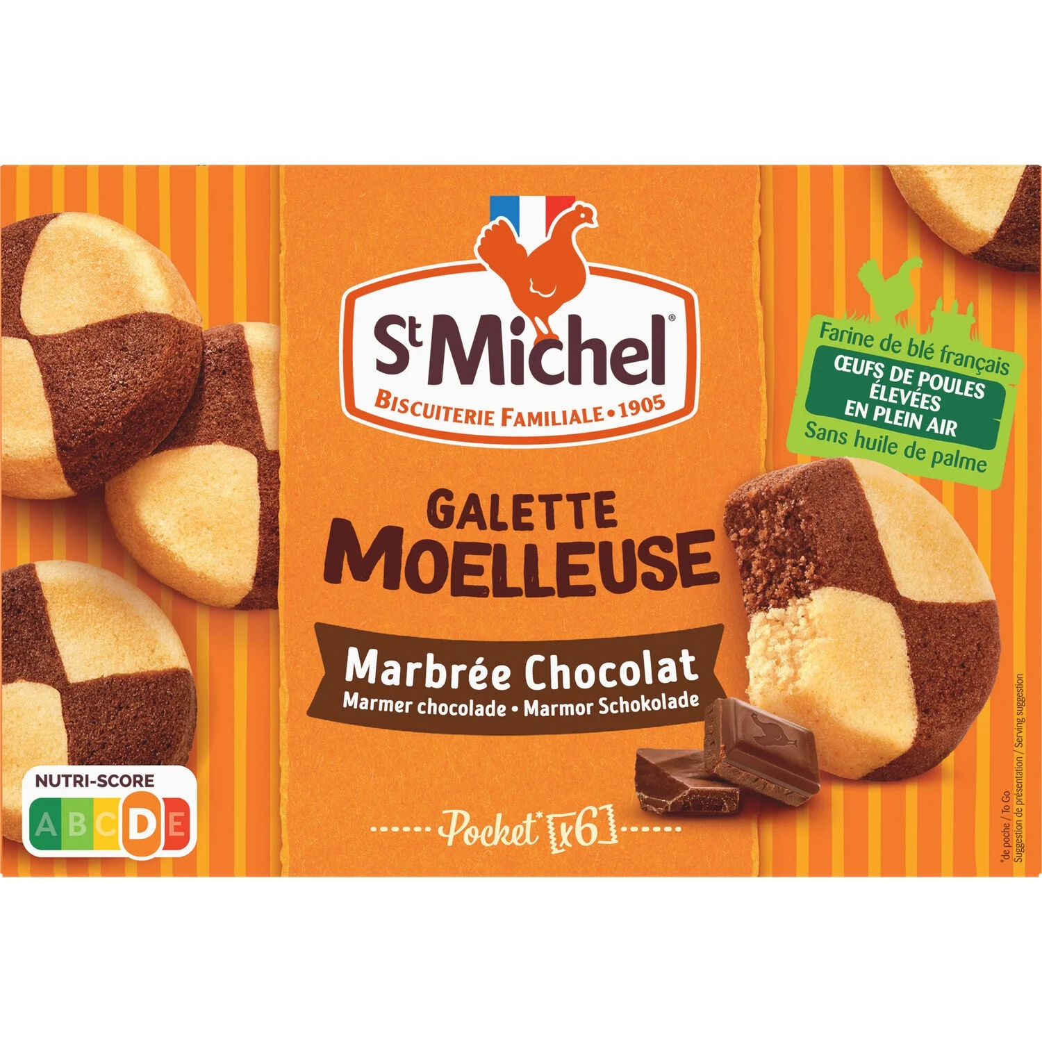 Moist Marbled Chocolate Cakes 180g - St Michel