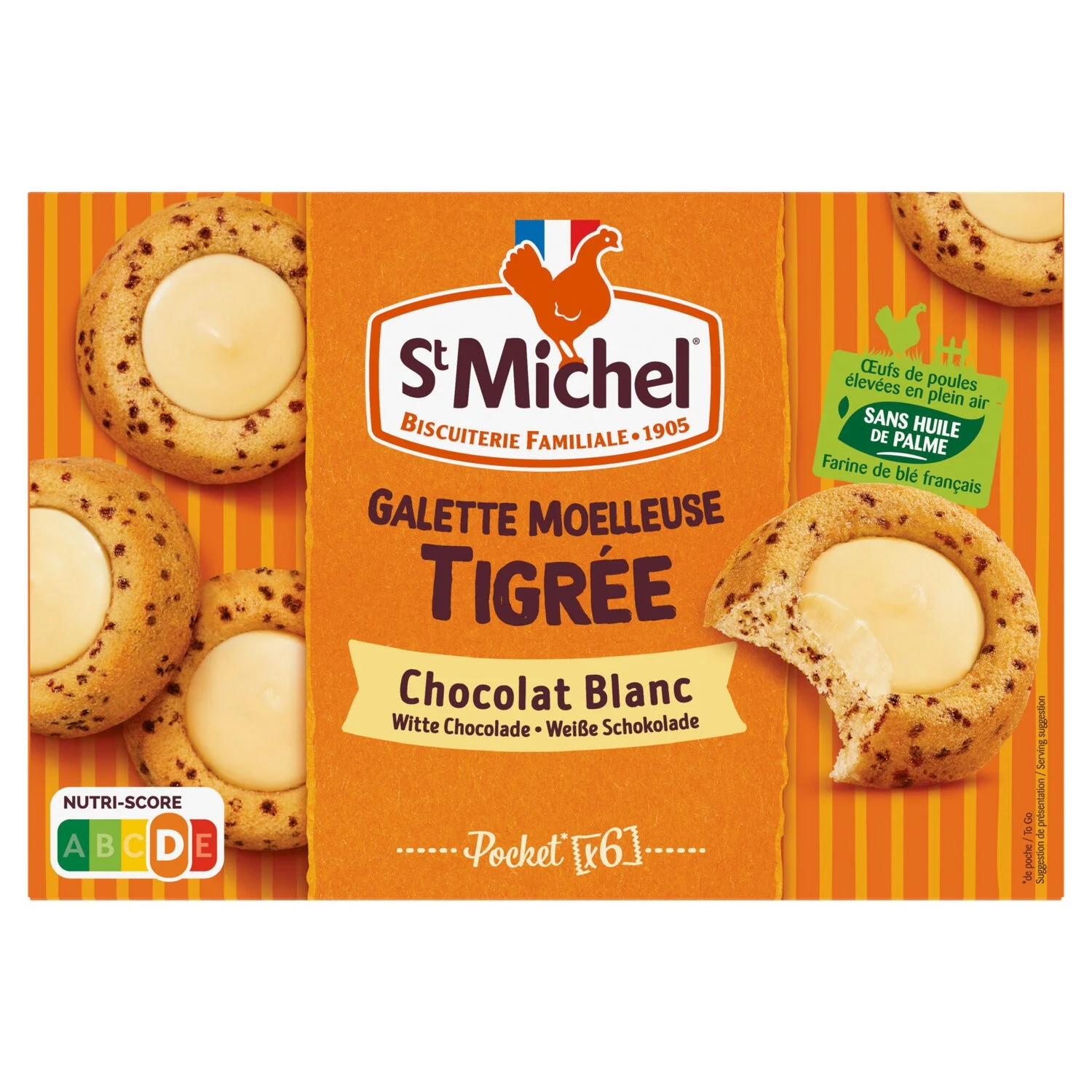Soft White Chocolate Tiger Cake 180g - St Michel
