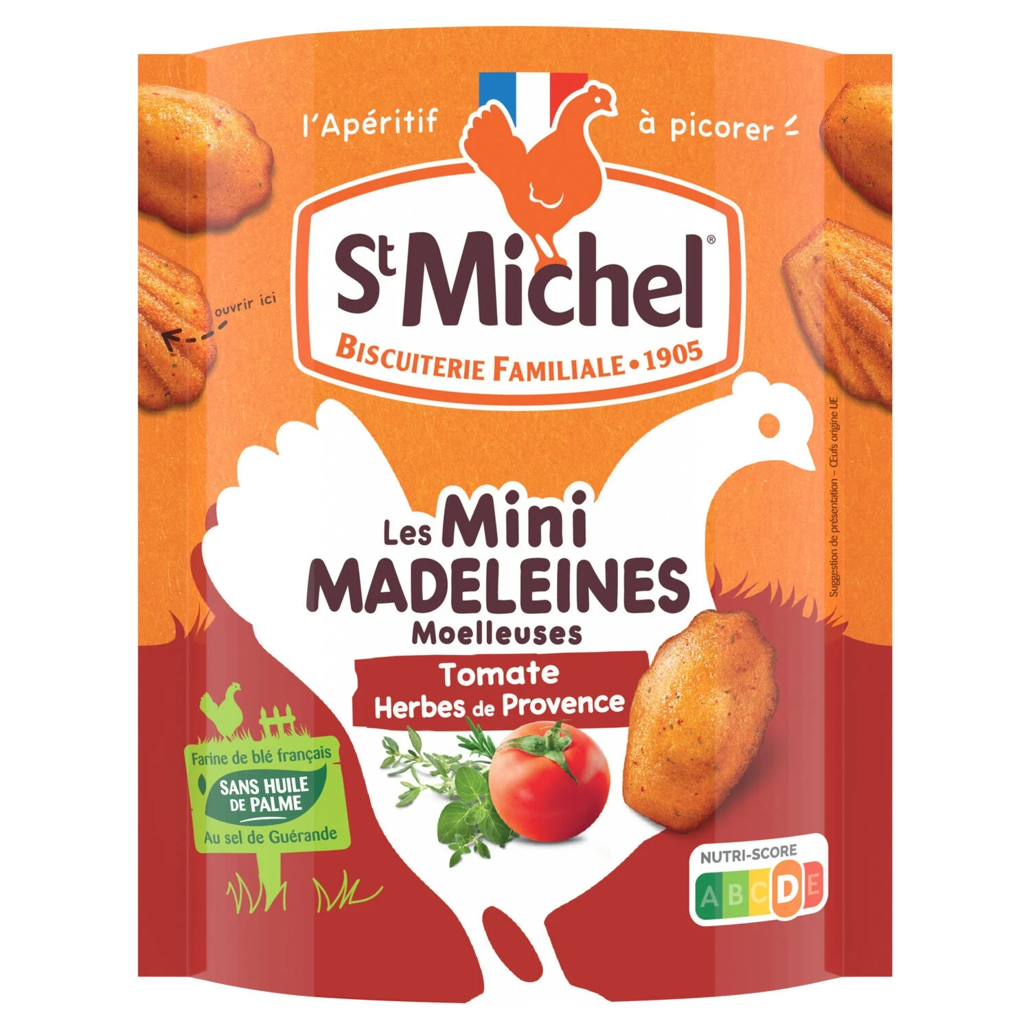 Matonly mini Madeleine Tomato Herbs from Provence 100g - St Michel