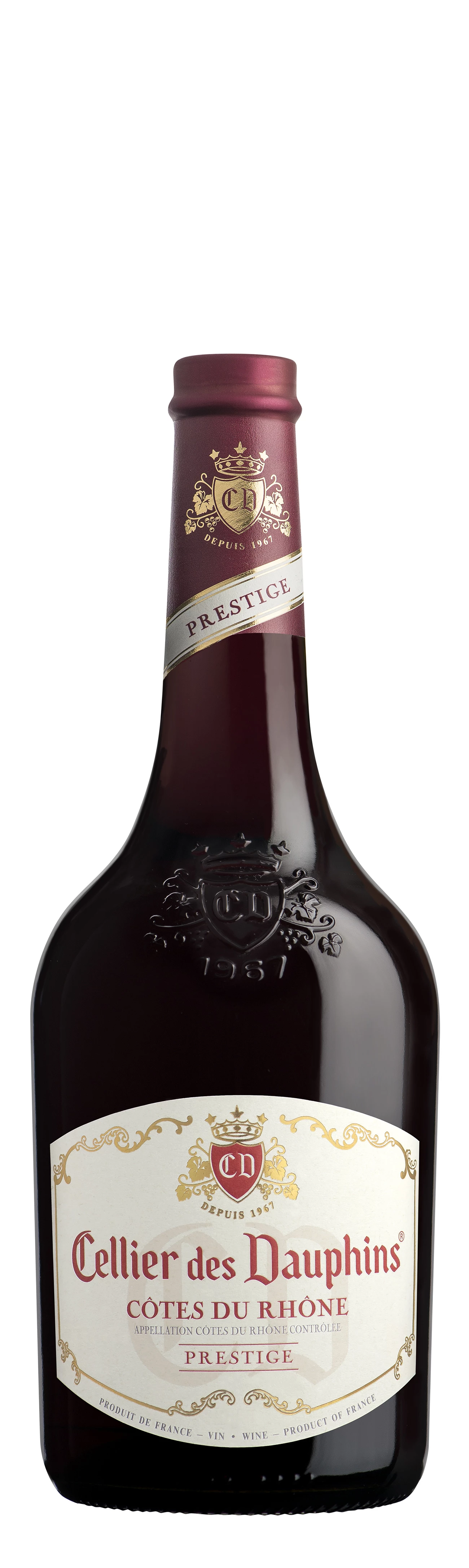 Côte du Rhône Prestige red wine, 75cl - CELLIER DES DAUPHINS