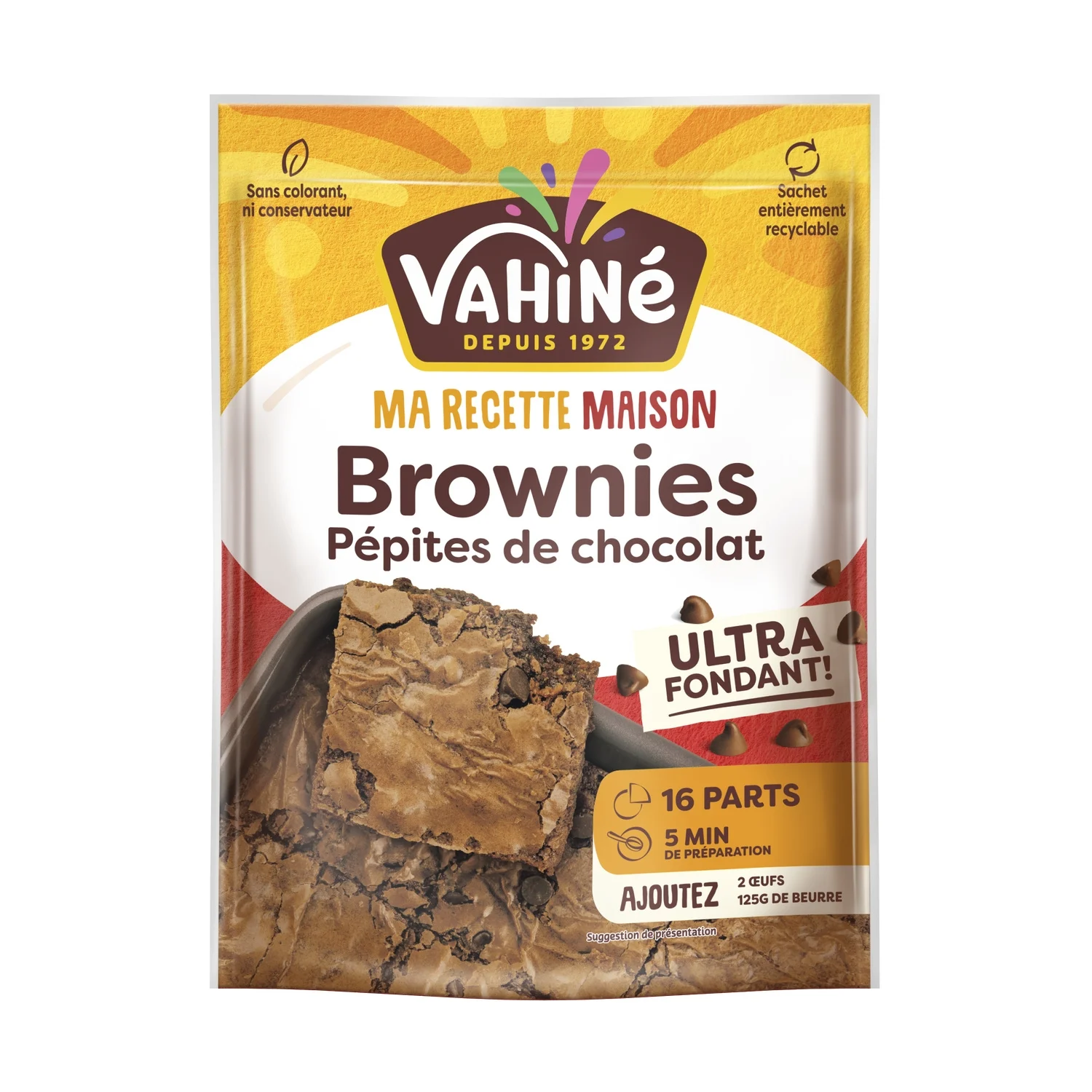 Prepare Brownies Pepites Choco - VAHINE