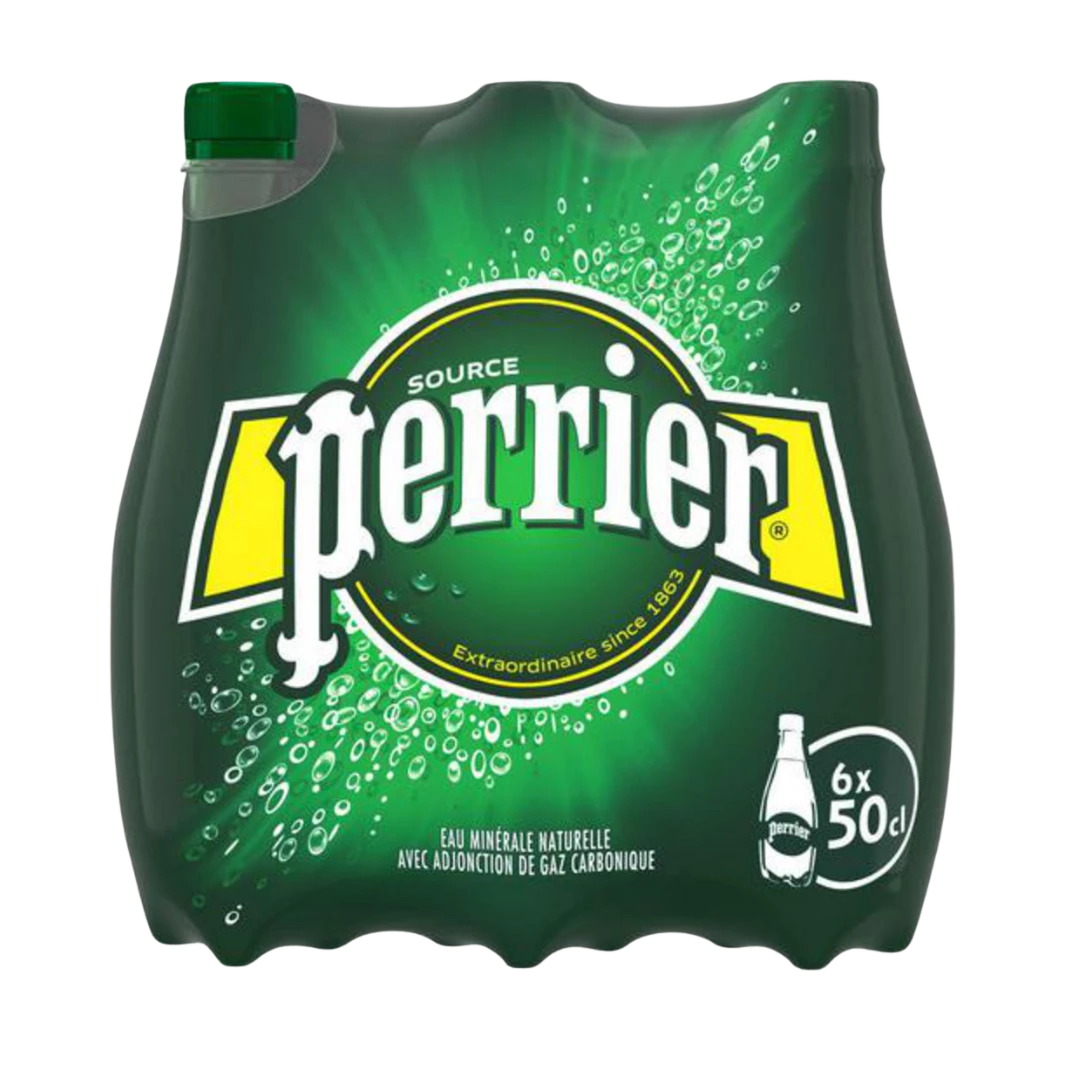 Agua Mineral Natural con Gas 50cl Pet X 6 - PERRIER