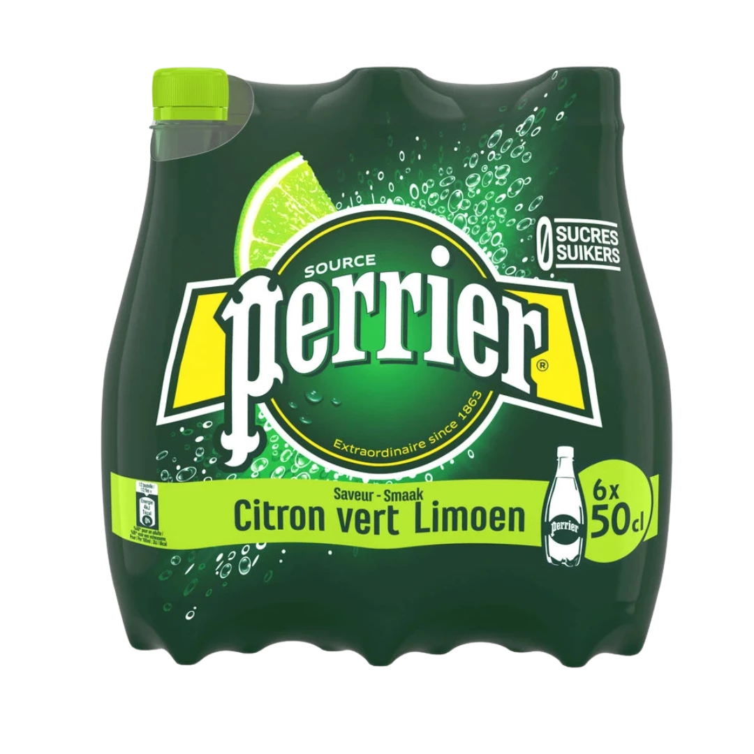 Eau Gazeuse Aromatisee Citron Vert 50cl Pet X 6 - PERRIER