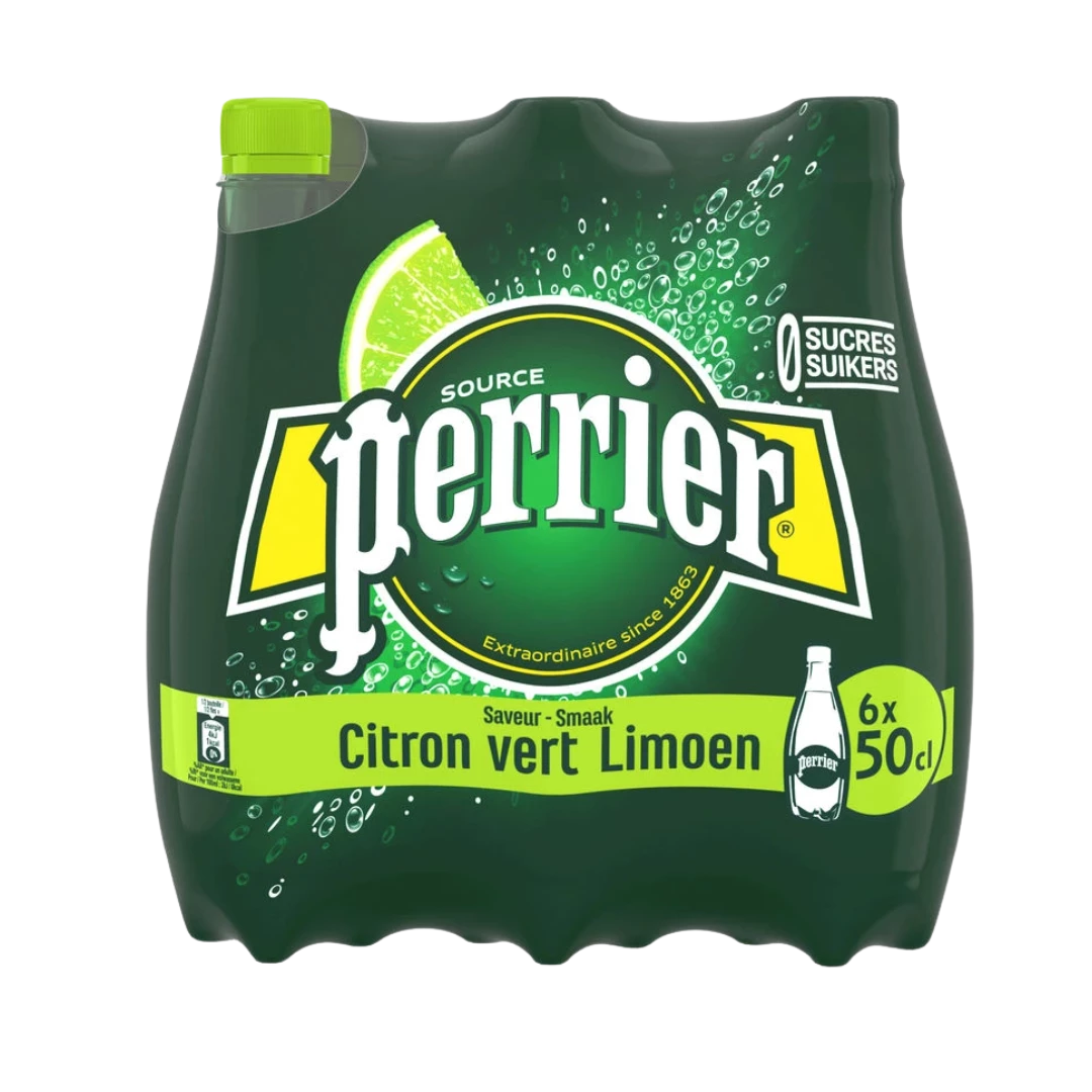 Mineralwasser mit Limettengeschmack, 50 cl, Haustier x 6 - PERRIER