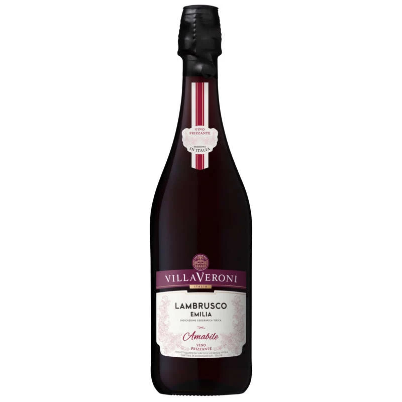 Vino Espumoso Italia Lambrusco Tinto, 75cl - VILAVERONI