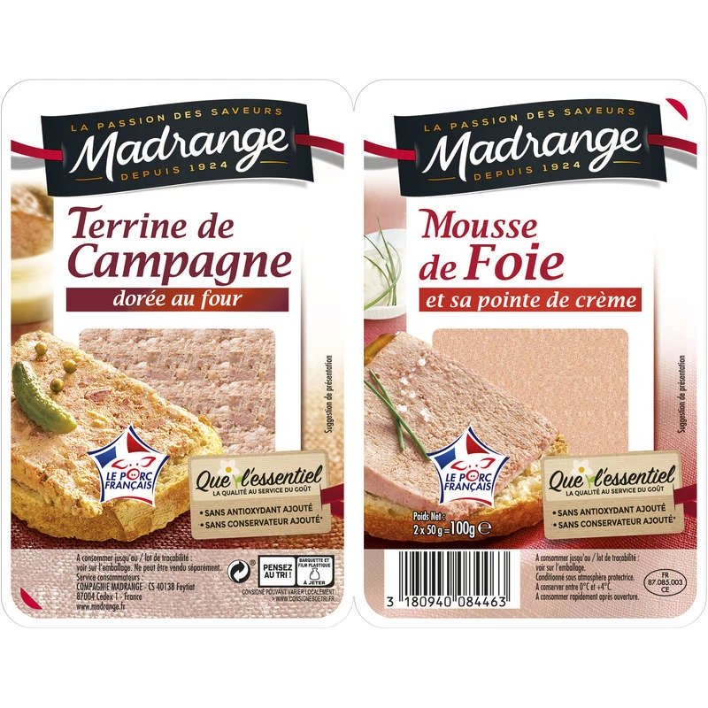 Terrine Camp/mouss Foie 2x50g