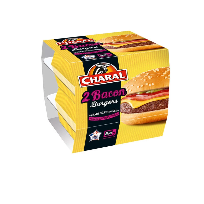 2 बर्गर बेकन 155 ग्राम - CHARAL