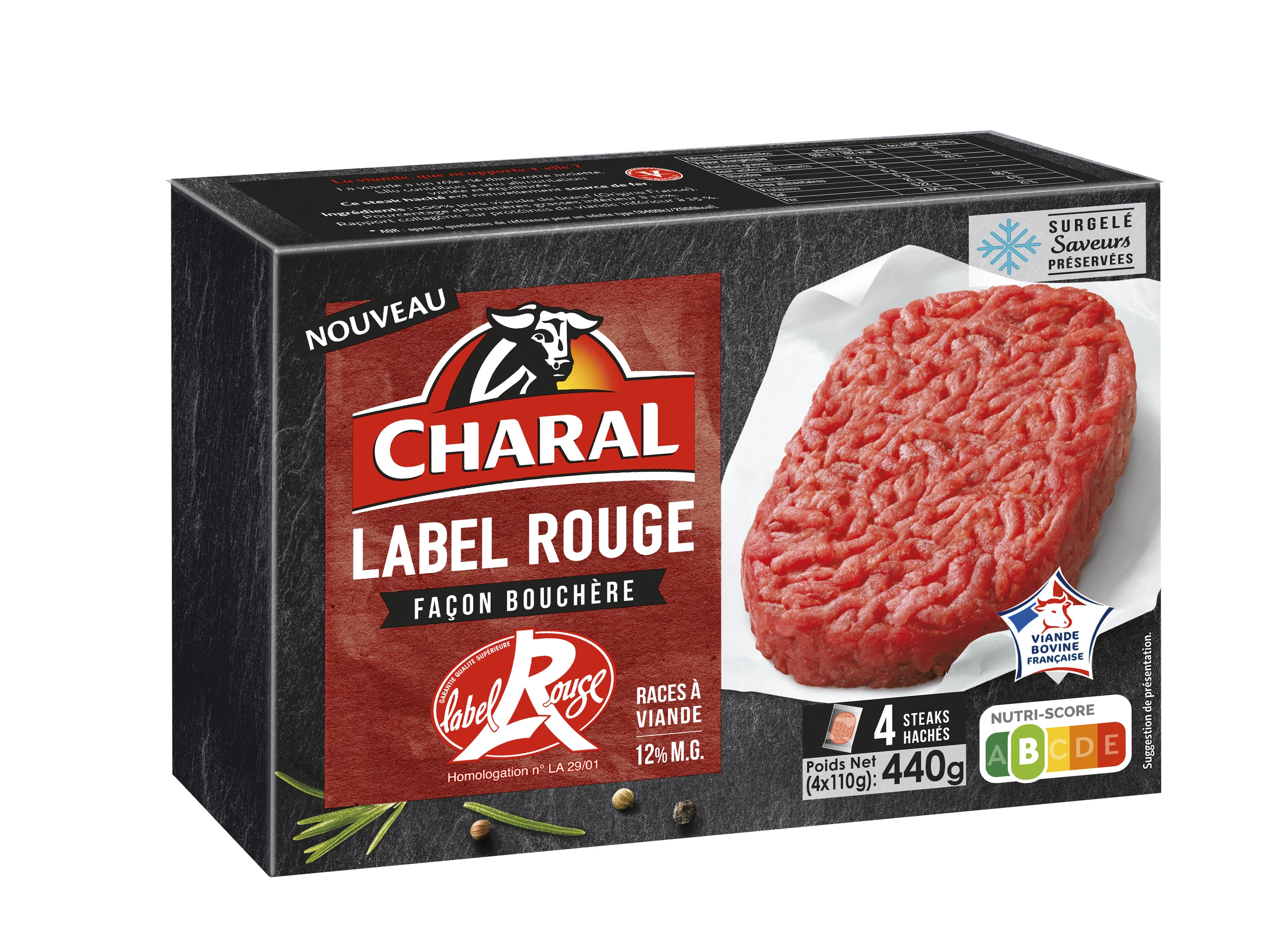 Steak Hache Label Rouge 440g