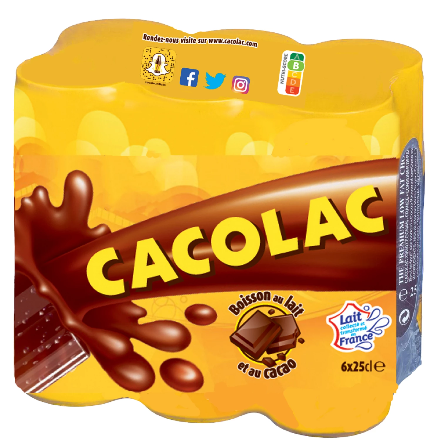 Bebida láctea de cacau 6x25cl - CACOLAC