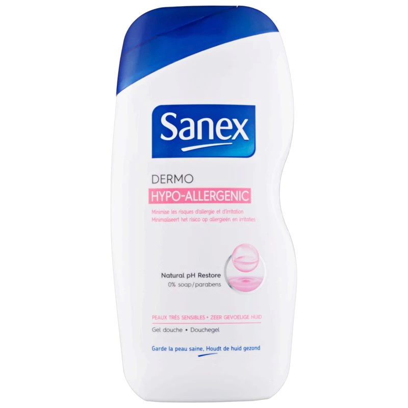 Gel douche dermo hypo-allergenic peaux très sensibles 500ml - SANEX