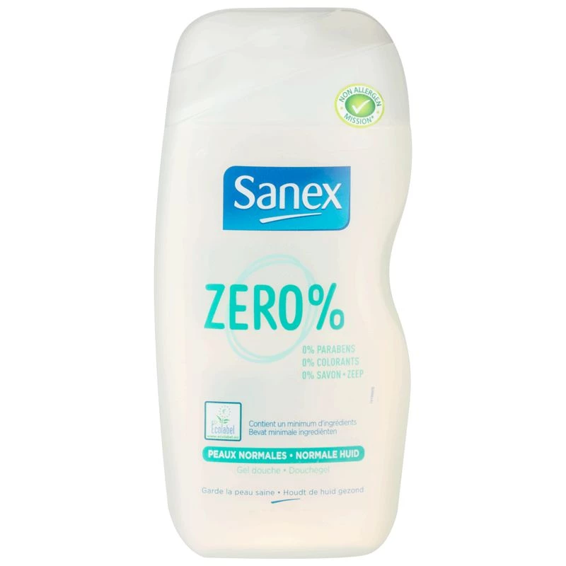 Gel douche zéro% peaux normales 500ml - SANEX