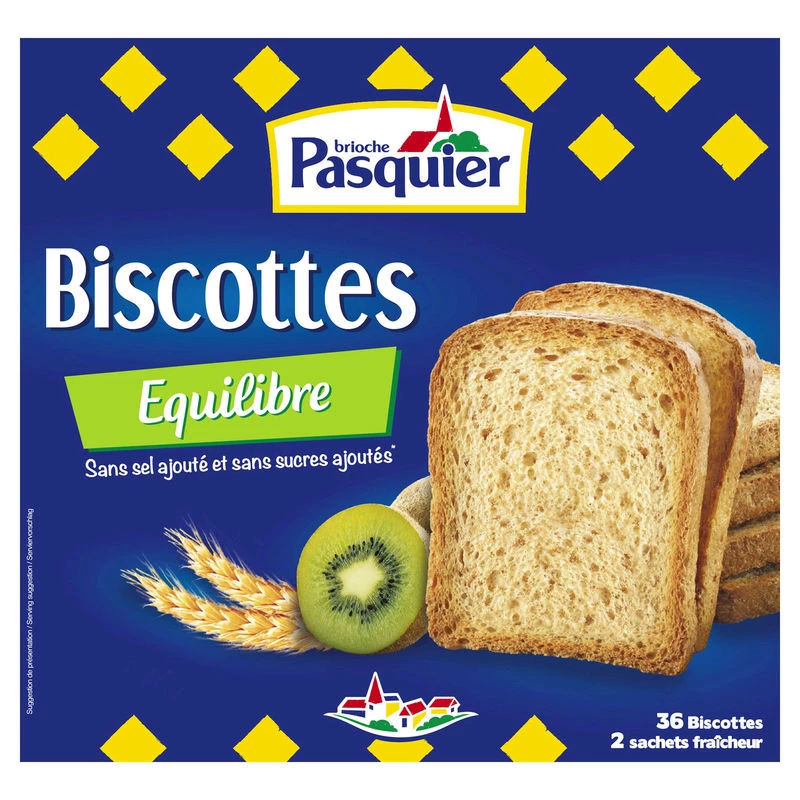 Biscottes équilibre sans sel 300g - BRIOCHE PASQUIER